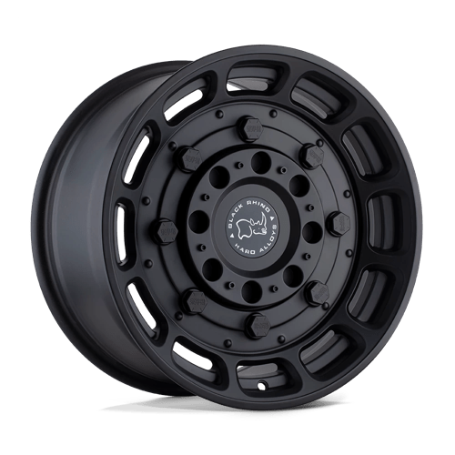 17x8 5 black rhino hard alloys whg warthog matte black wheel 6x5.5 bolt pattern 18mm offset