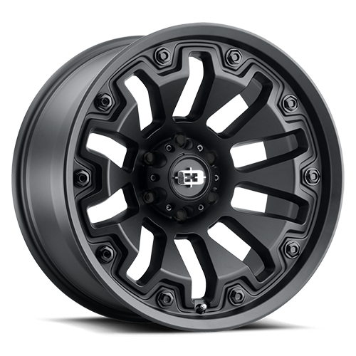 20x9 Vision 362 Armor Satin Black with Black Bolt Inserts Wheel 6x5.5 Bolt Pattern 12mm Offset