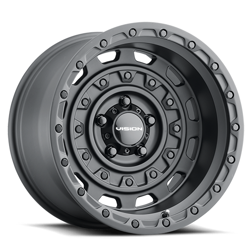 18x9.5 Vision 403 Tactical Satin Black Wheel 6x5.5 Bolt Pattern -18mm Offset