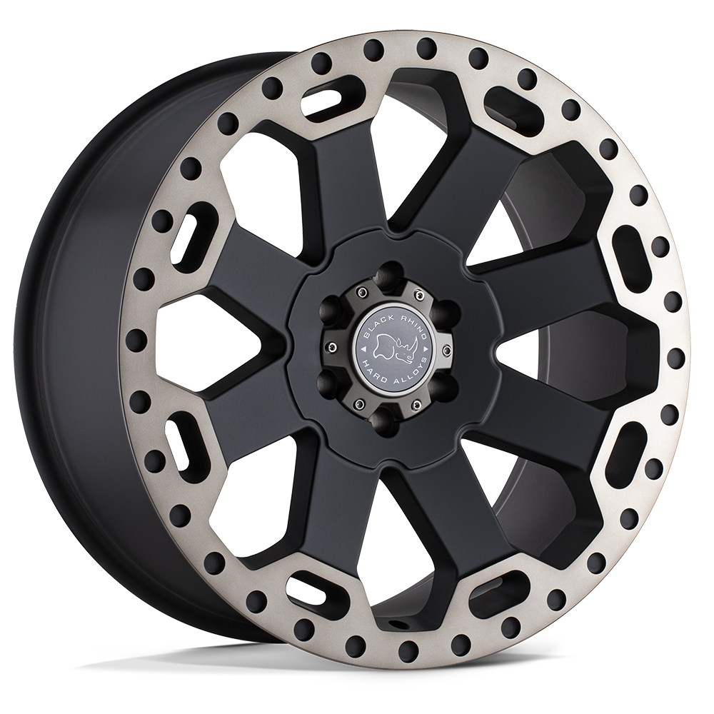 17x9 Black Rhino WAR Warlord Black W/Tint Wheel 6x5.5 Bolt Pattern -12 Offset