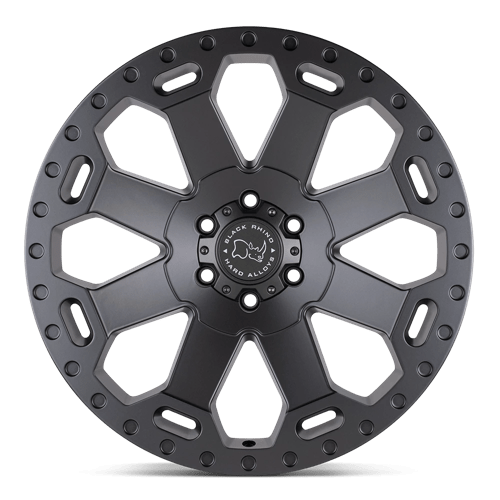18x9 black rhino hard alloys war warlord matte gunmetal wheel 6x5.5 bolt pattern 12mm offset